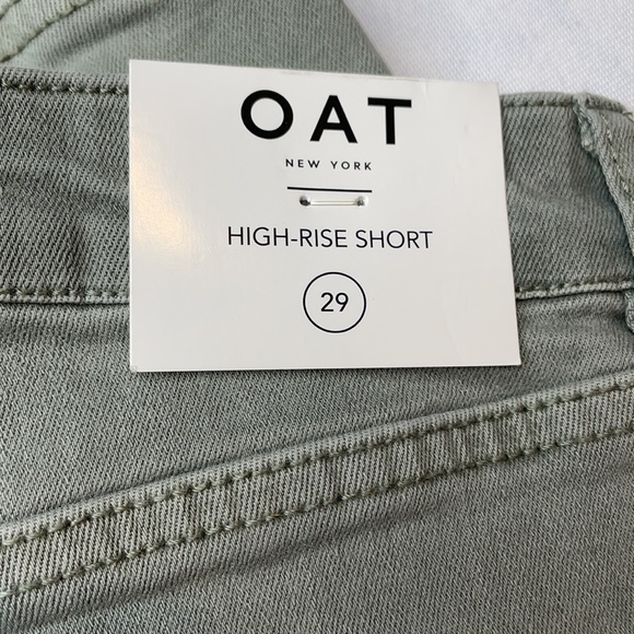 OAT Women's High Rise Shorts Seagrass Size 24 & 26 - Picture 7 of 7